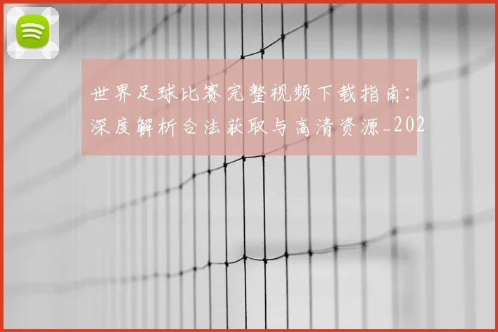 世界足球比赛完整视频下载指南：深度解析合法获取与高清资源_20260609201503